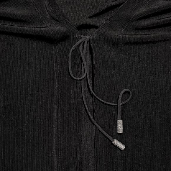 Chicos Travelers Cardigan Slinky Y2K Minimalist 90s Grunge Classic Black 3 XL 16 - Picture 5 of 6